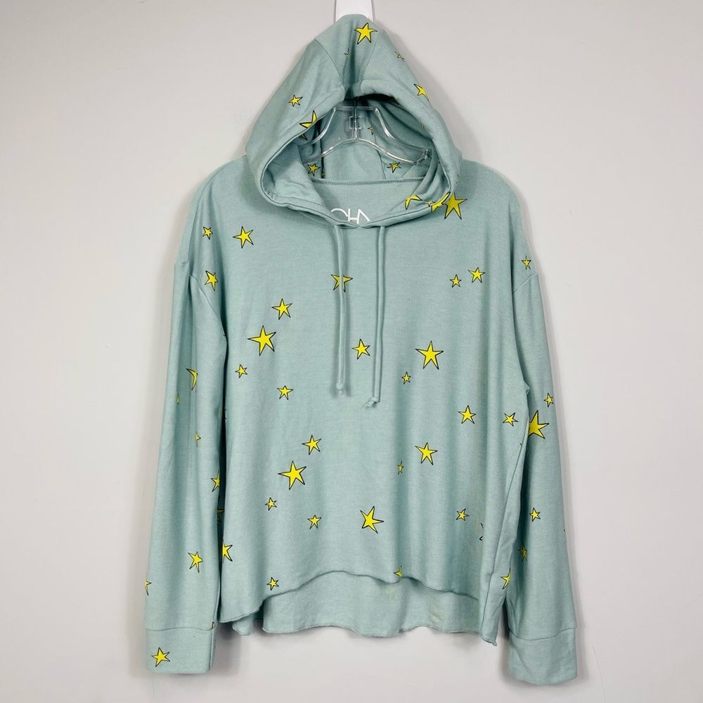 Chaser Brand Star Print Hoodie & Joggers Set Blue Yellow Revolve Loungewear L M - Picture 5 of 16